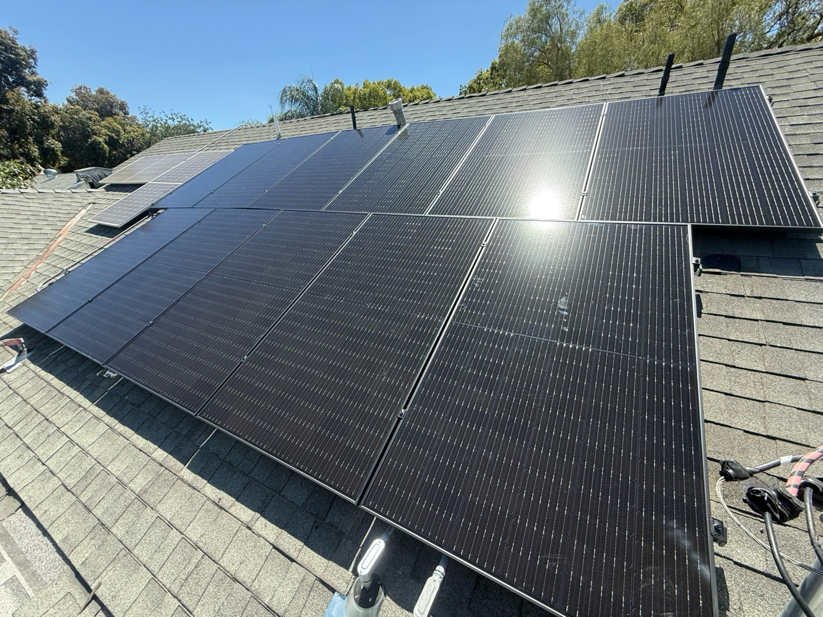 Professional solar installation team